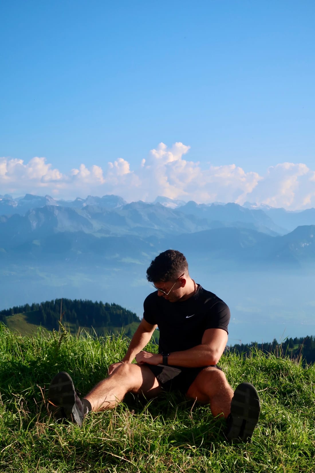 Ned Mitrovic in the Swiss Alps